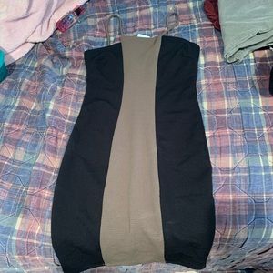 Black and brown dress